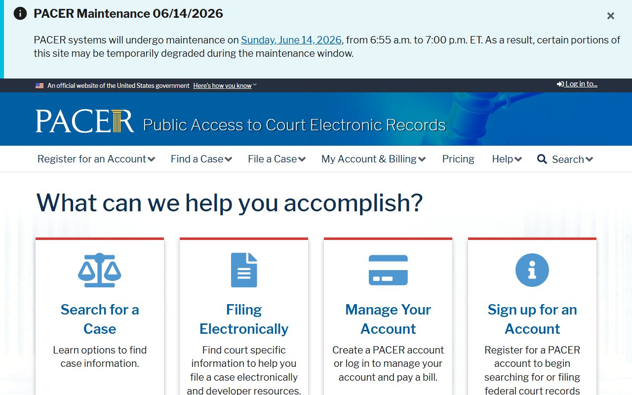 Georgetown County Circuit Court records PACER access