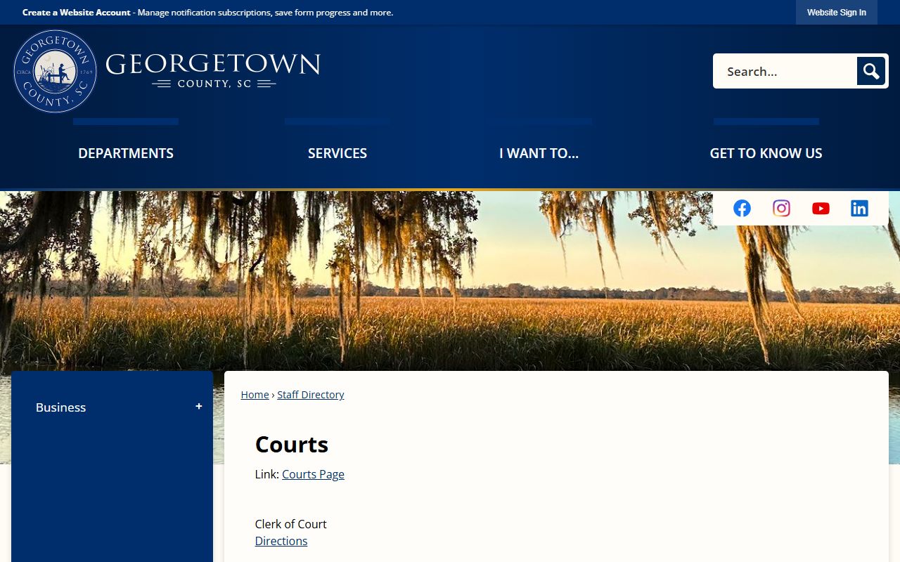 Georgetown County court records court directory