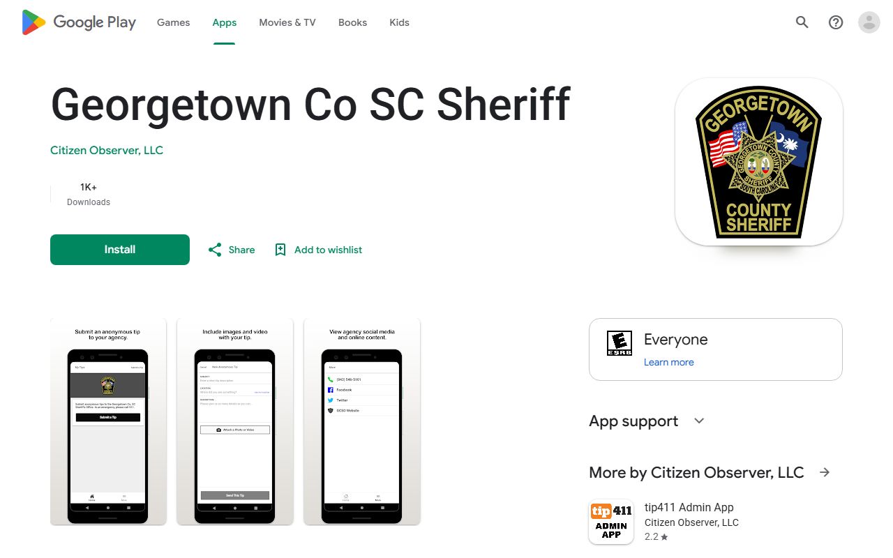 Georgetown County marriage divorce records sheriff tips app