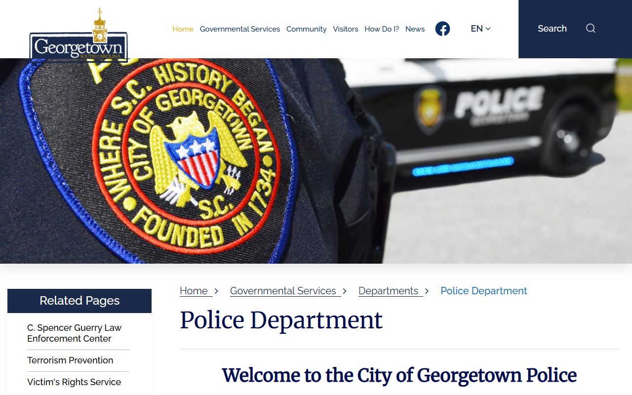 Georgetown County traffic court records City of Georgetown Police Department